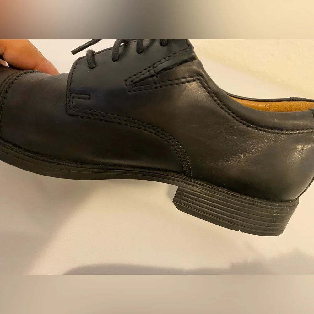 Collection Clarks Mens Black Leather Oxford Dress Shoes Size 8 1/2